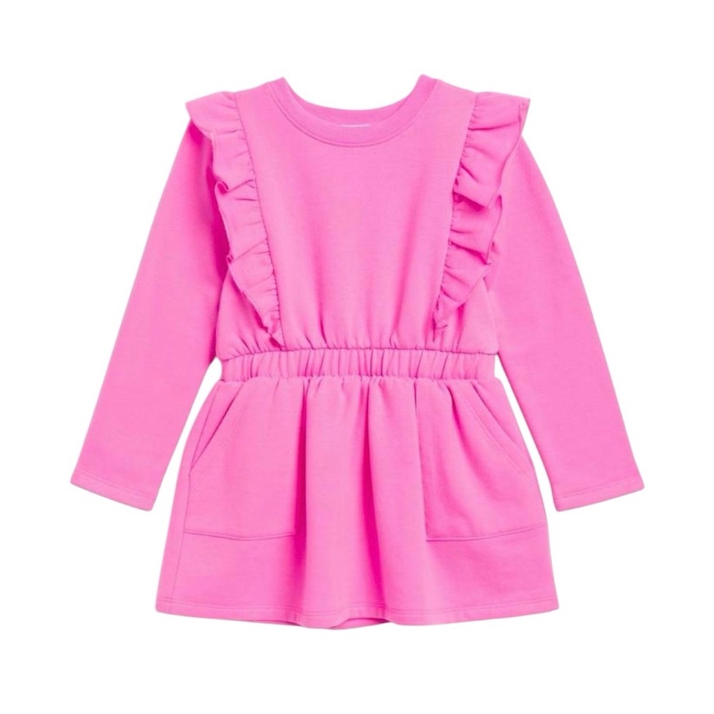 🆕 NWT Splendid Hot Pink Ruffle Toddler Dress - 2T